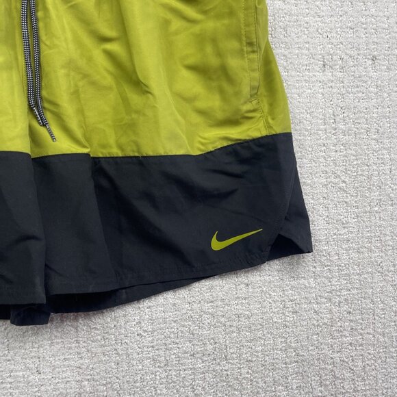 Nike Split 5" Men's XL Black / Green Volley Swim Shorts beach Surf Active Wear - Picture 4 of 12